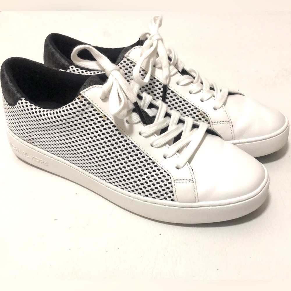 Like-new Michael Kors Irving Lace up Mesh White, Women’s Sneakers US Size 9.5